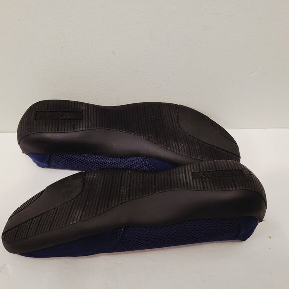 Womens Blue Array Slip On Ballet Flat Shoes Size 7W - Picture 6 of 6